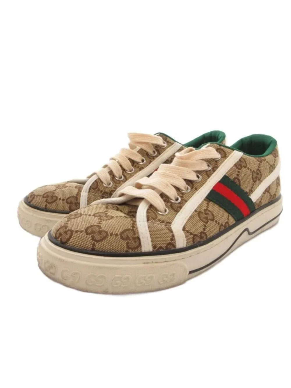 Gucci Sneakers Low Cut Sherry Line GG Canvas Beige